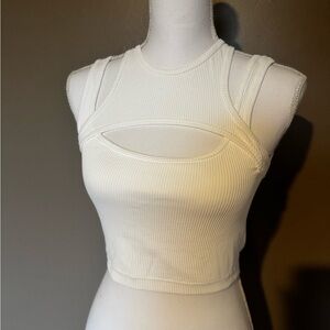 Garage Camisole Front Cutout Tank New Without Tags Color White Size small